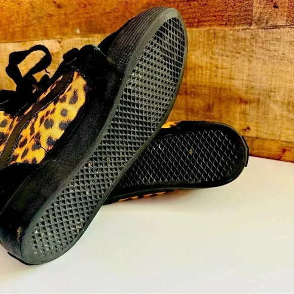 Vans Sk8 Cheetah/Leopard Hidden Wedge Hightop Sneakers from Urban Outfitters - Picture 8 of 9